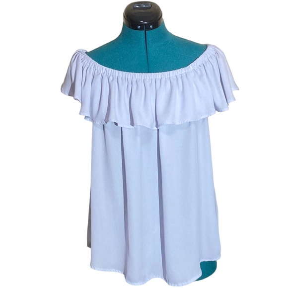 Loft Off-Shoulder Ruffle Blouse - Picture 2 of 13